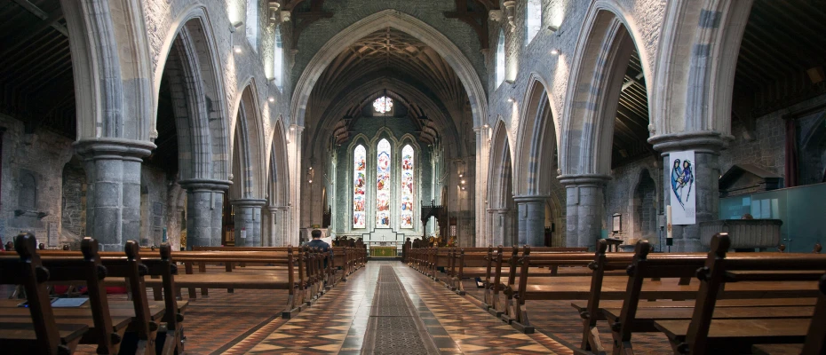St. Canice's Cathedral Interior Wide Central Aisle