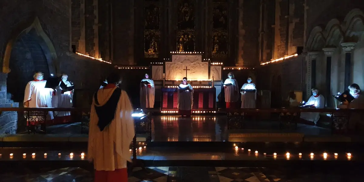 A Choir doing rehearsal at St. Canice Cathedral.